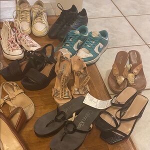 VALUE PACK -15 pairs. Size 6 mostly. Nike sneakers , Calvin Klein Sandals & more